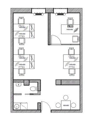 3rd floor, 54 m2